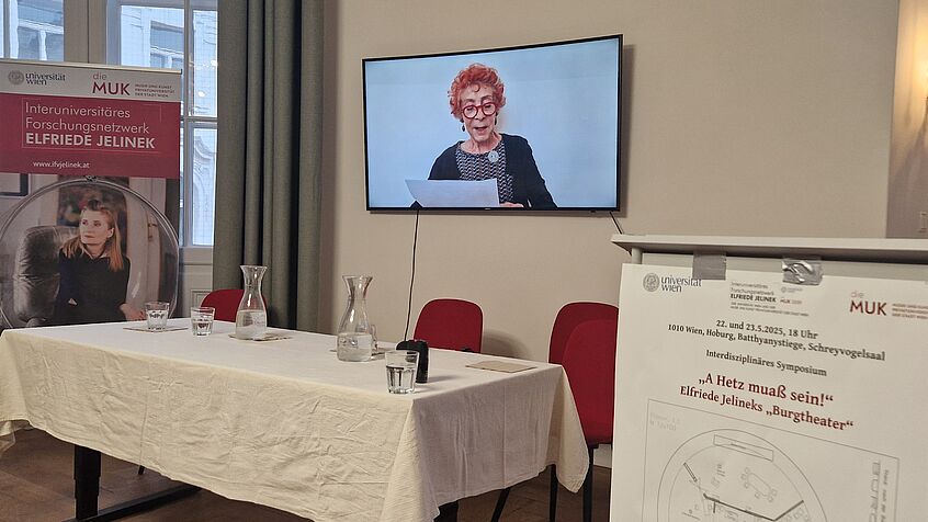 Ute Nyssens Videobeitrag am Bildschirm